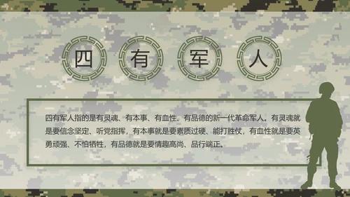 迷彩风部队军事训练汇报动态PPT模板