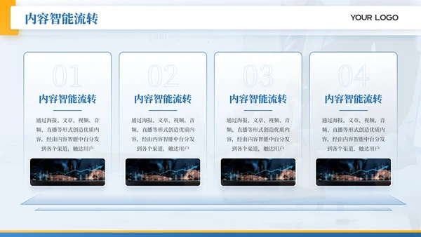 蓝色商务互联网+时代商业模式创新PPT模板