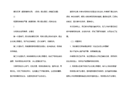 秋天的怀念教案