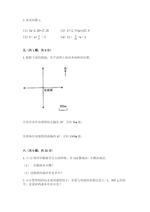 苏教版六年级数学小升初试卷附参考答案（名师推荐）.docx