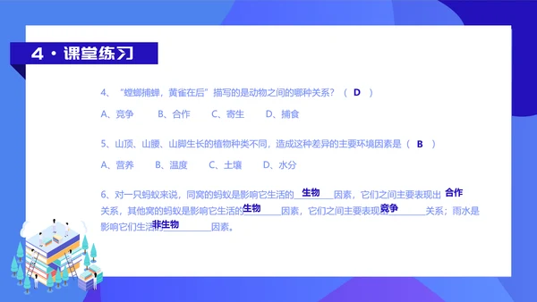 人教版七年级生物教学课件PPT模板