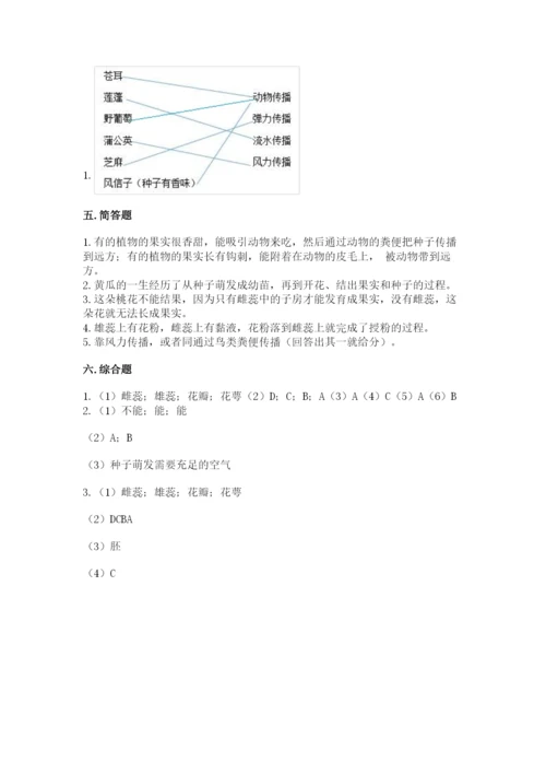 教科版科学四年级下册第一单元《植物的生长变化》测试卷【考点精练】.docx