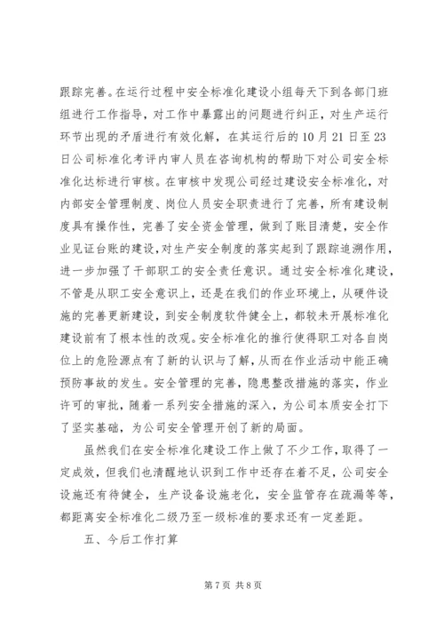 安全标准化实施情况汇报 (2).docx