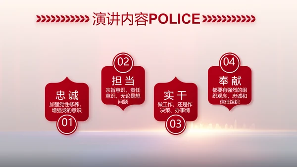 与党同心跟党奋斗公安警察动态PPT