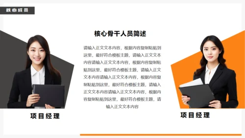 商管企业团队介绍通用PPT模板