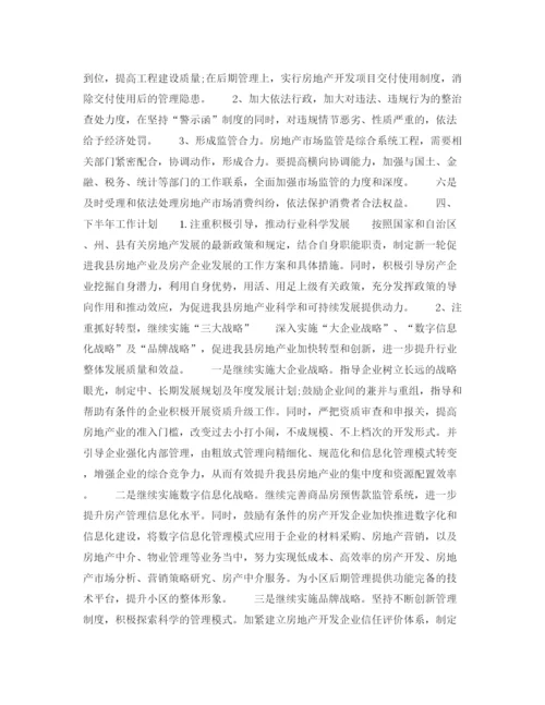 精编之年房地产开发商个人工作计划范文.docx