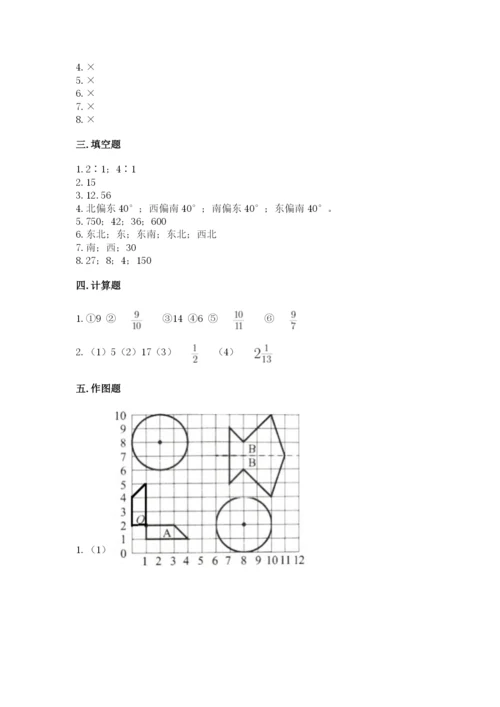 小学六年级上册数学期末测试卷（名校卷）word版.docx