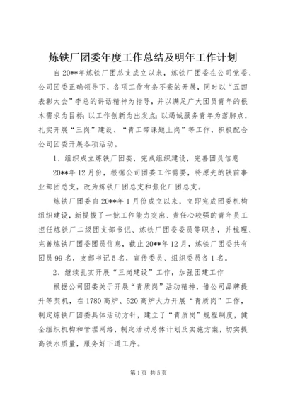 炼铁厂团委年度工作总结及明年工作计划.docx