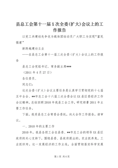 县总工会第十一届X次全委(扩大)会议上的工作报告.docx