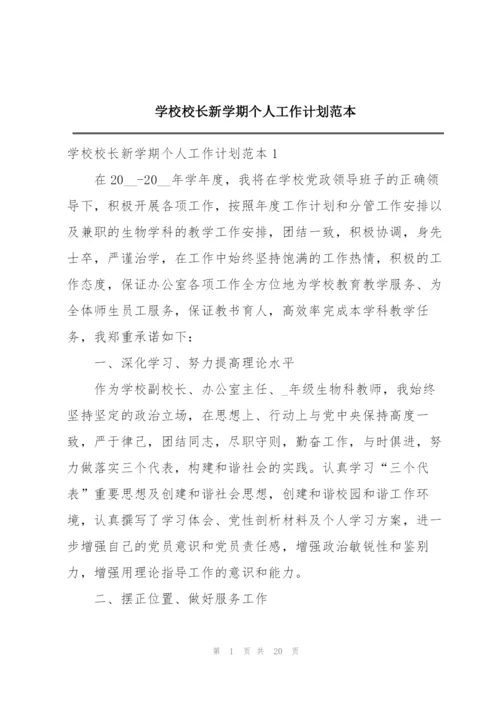 学校校长新学期个人工作计划范本.docx