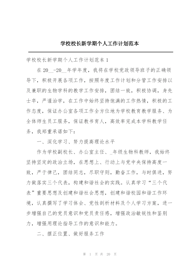 学校校长新学期个人工作计划范本.docx