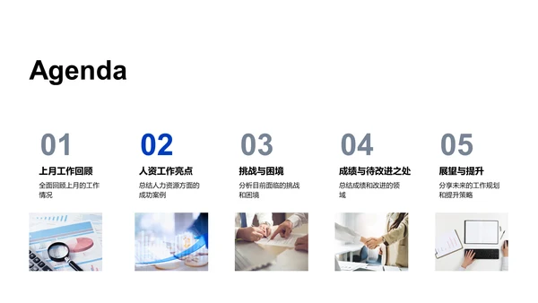 人资月度工作报告PPT模板