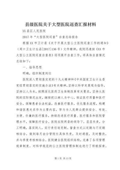 县级医院关于大型医院巡查汇报材料 (4).docx