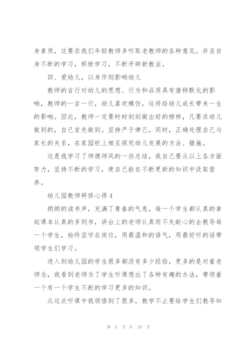 幼儿园教师研修心得十篇.docx