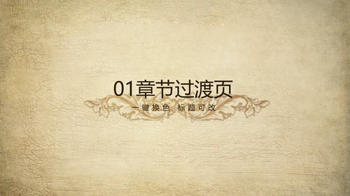 欧式复古怀旧风格ppt动态模板