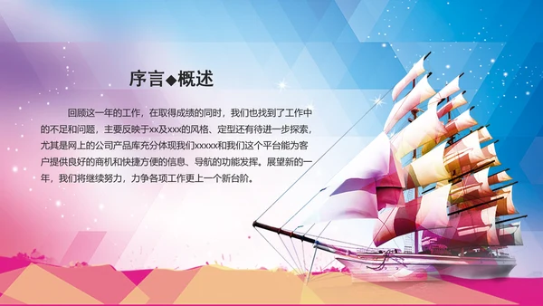 2016乘风破浪扬帆起航述职报告PPT