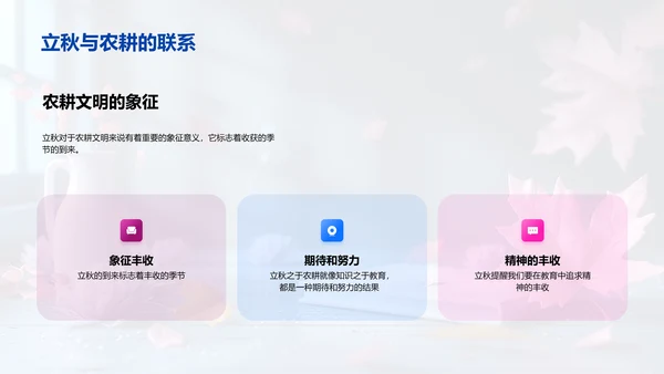 立秋与教育启示PPT模板