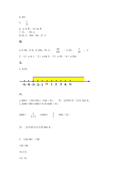 苏教版六年级数学小升初试卷带答案（精练）.docx