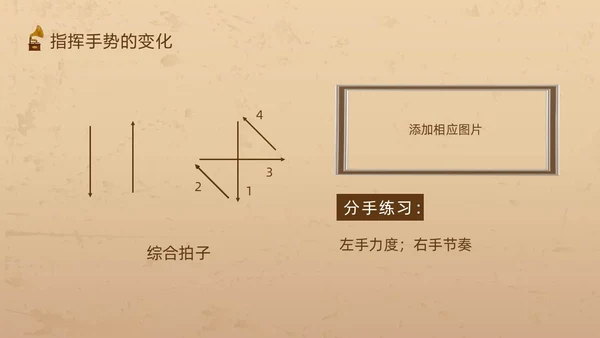 棕色复古怎样指挥唱歌PPT模板宣传PPT动态PPT