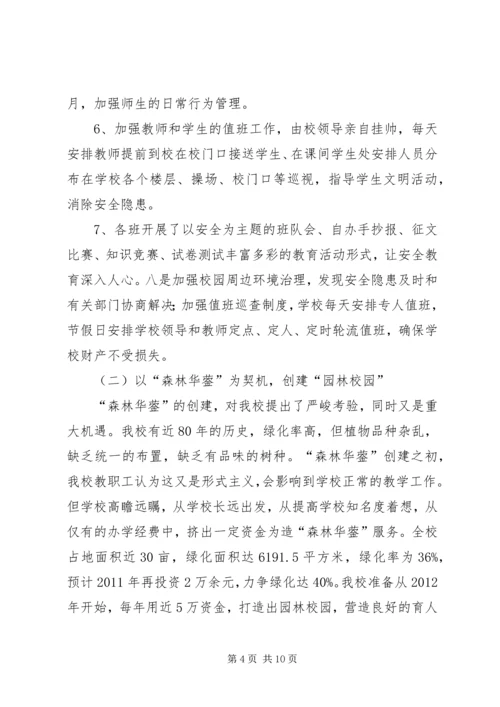 禄市初中创建XX市文明校园汇报材料.docx