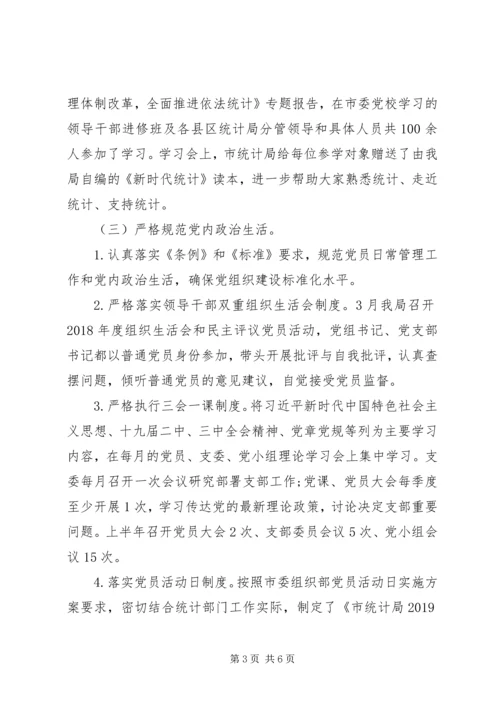 统计局党建工作上半年总结下半年计划.docx