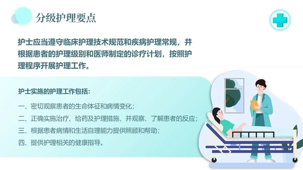 水绿色简约风医疗病房管理制度培训PPT模板