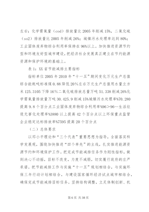 县政府节能减排工作实施方案精编.docx