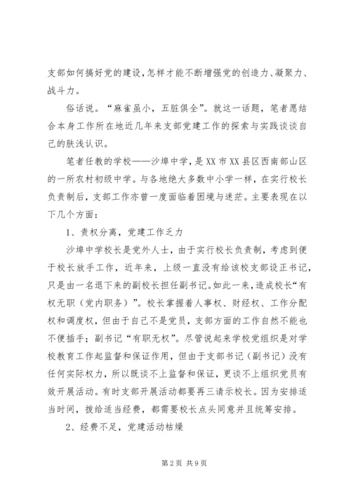 校长负责制下农村初中党建工作的探索与实践.docx