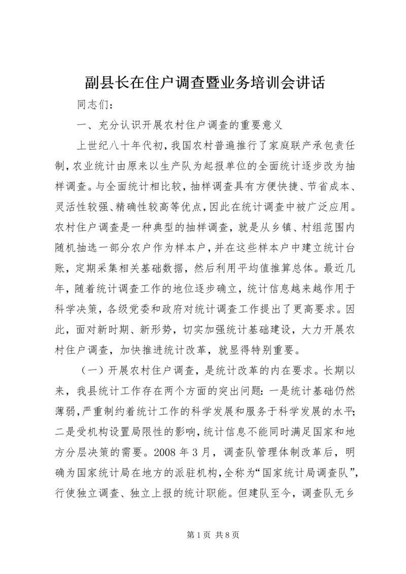 副县长在住户调查暨业务培训会讲话.docx