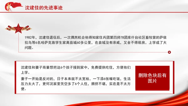 学雷锋标兵175个孩子的老爸沈建佳先进事迹ppt