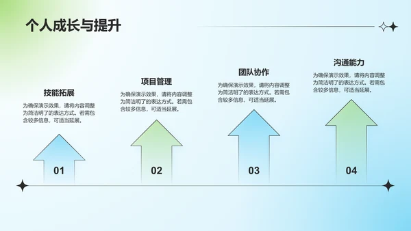 蓝色渐变风下半年工作计划与调整方案PPT模板