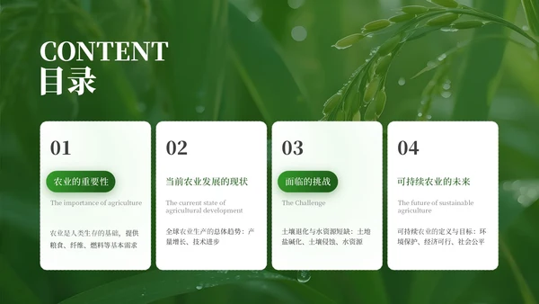 绿色商务农业发展通用PPT模板