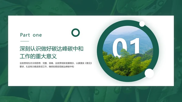 环境保护碳达峰碳中和绿色环保PPT模板