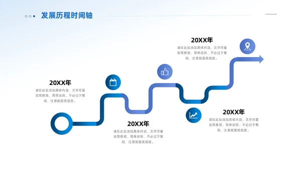 商务通用公司发展历程时间轴图表PPT
