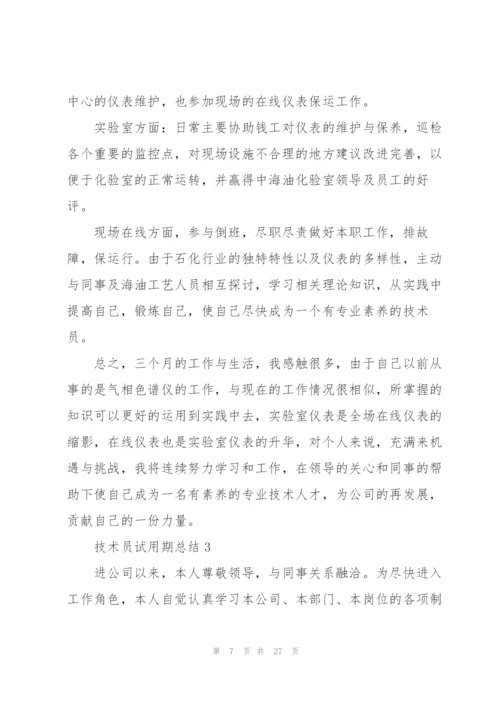 技术员试用期总结10篇.docx