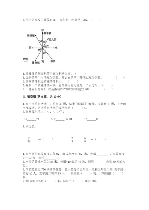 小升初数学期末测试卷附参考答案（夺分金卷）.docx