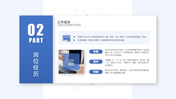 卡片式部门岗位竞聘个人简历通用PPT模板
