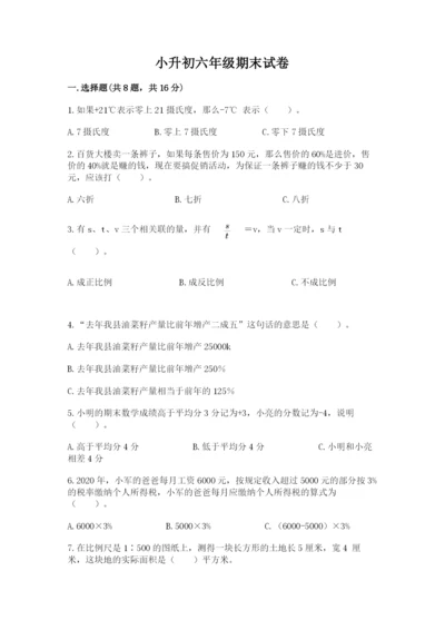 小升初六年级期末试卷（名师系列）.docx