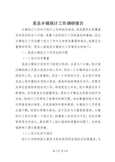 某县乡镇统计工作调研报告.docx