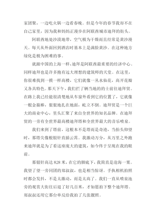 迪拜旅游作文.docx