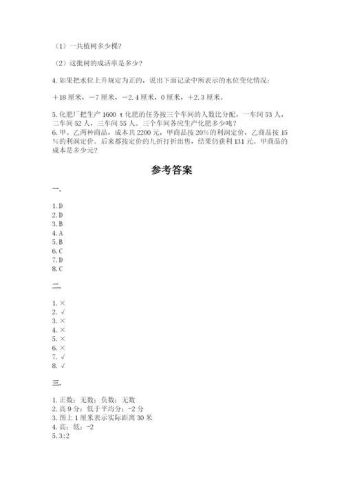 青岛版六年级数学下学期期末测试题附完整答案【易错题】.docx