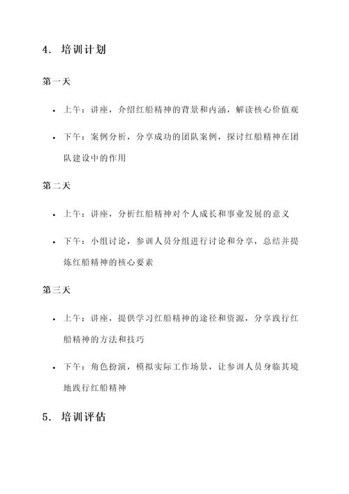 红船精神培训方案