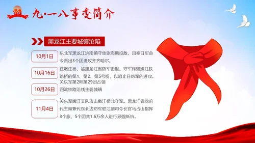 九一八事变纪念日勿让九一八勿忘国耻918PPT课件
