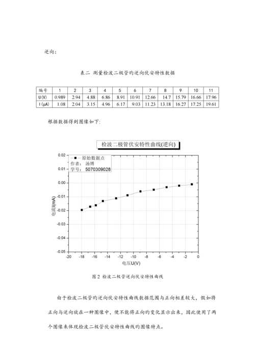 2023年非线性元件伏安特性的测量实验报告.docx