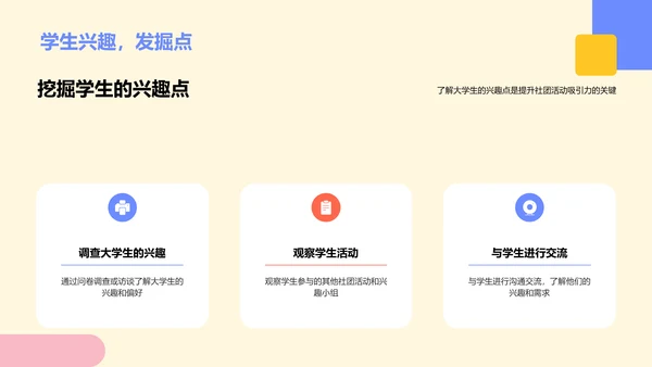 蓝色插画大学社团的活动发展PPT模板