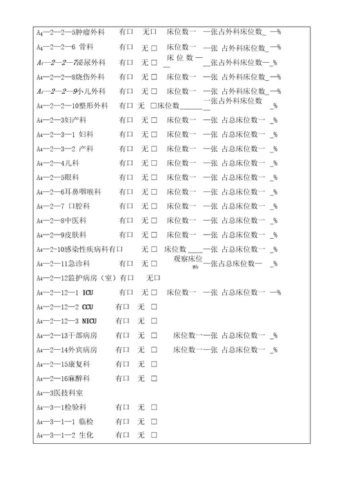 二级医院评审申请书