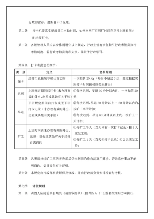 厂区管理全新规章新版制度.docx