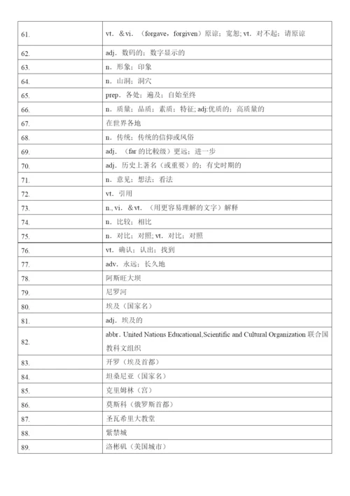 高中英语人教版（2019）必修第二册 词汇表单词汉译英默写.docx