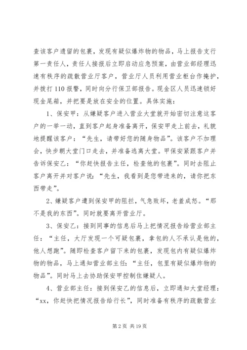 银行支行反恐应急预案演练方案.docx