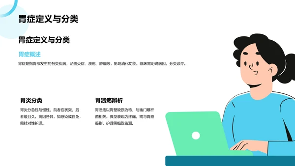胃症典型护理个案总结PPT模板